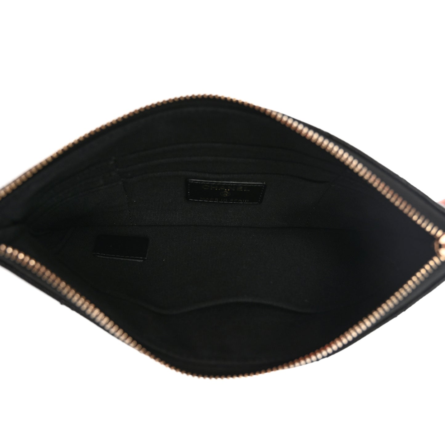 Caviar Quilted Crystal Cosmetic Case Black