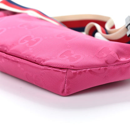 Gucci Econyl Nylon Monogram Web Off The Grid Childrens Belt Bag Pink 10 of 10
