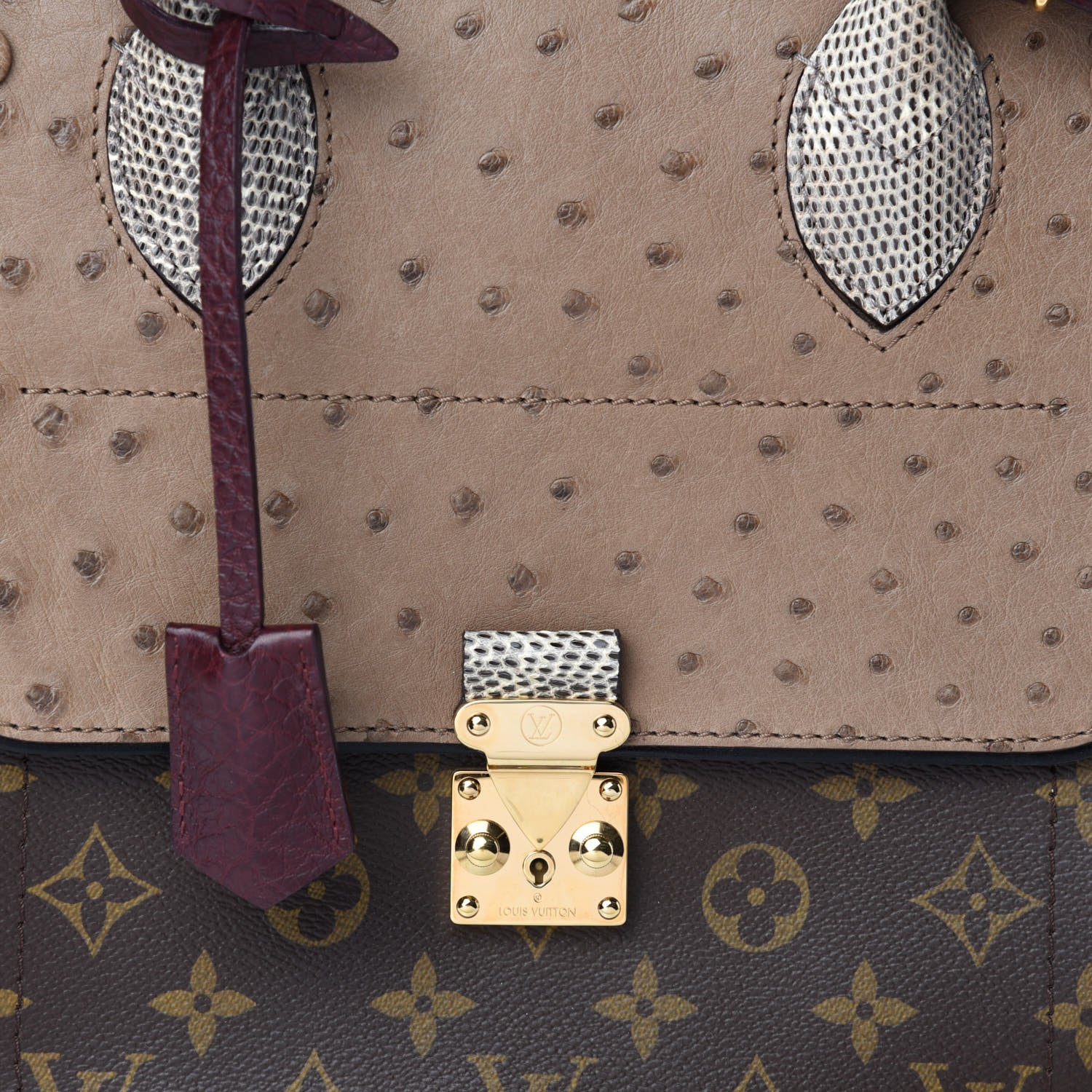 Louis Vuitton Monogram Ostrich Lizard Majestueux PM Bordeaux 10 of 10