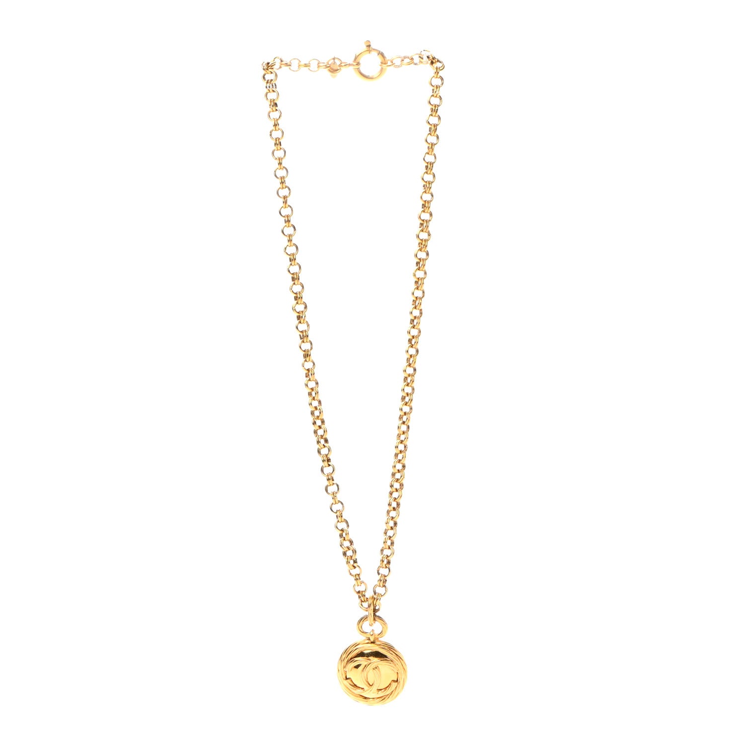 Chanel CC Mirror Long Necklace Gold 3 of 7