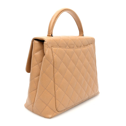 Chanel Caviar Quilted Jumbo Kelly Flap Beige 3 of 10