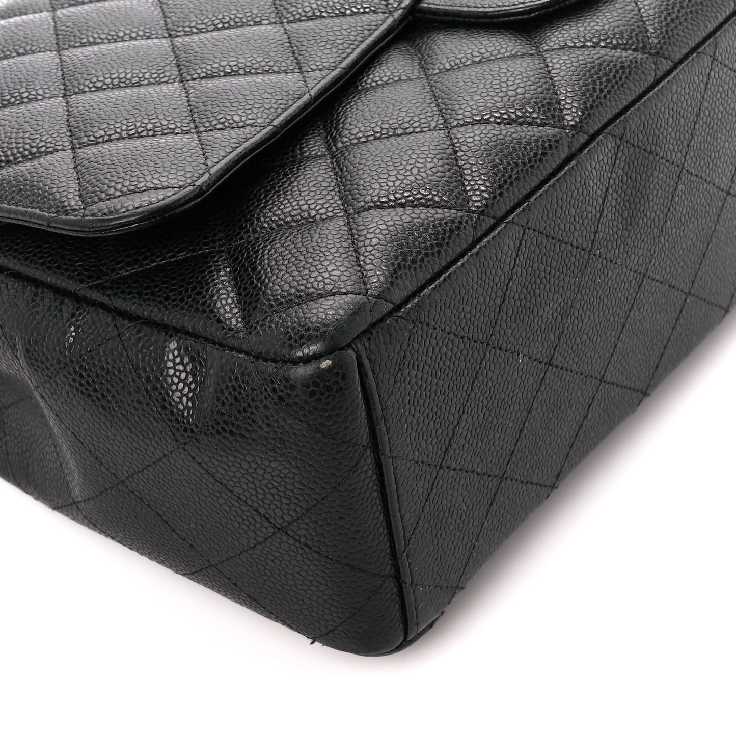 Caviar Quilted Maxi Double Flap Black