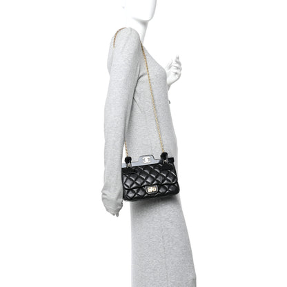 Chanel Aged Calfskin Quilted 2.55 Reissue Mini Hanger Flap Black 2 of 11