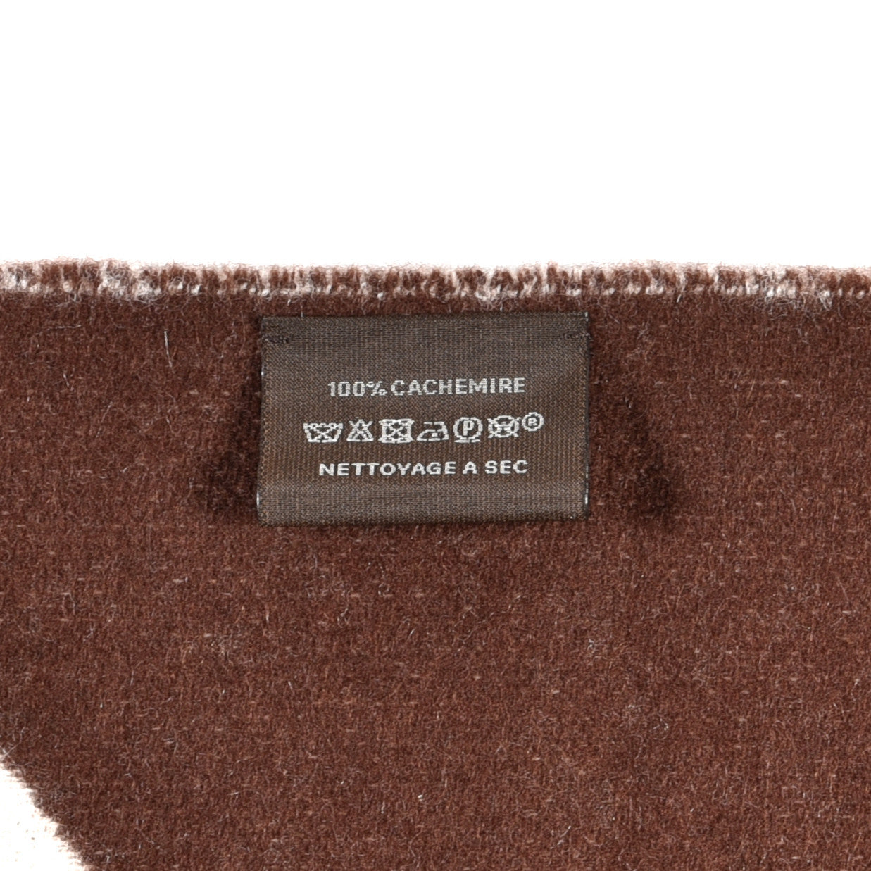 Hermes Cashmere Casaque Charms Muffler Brun Chocolat Ivoire 3 of 4