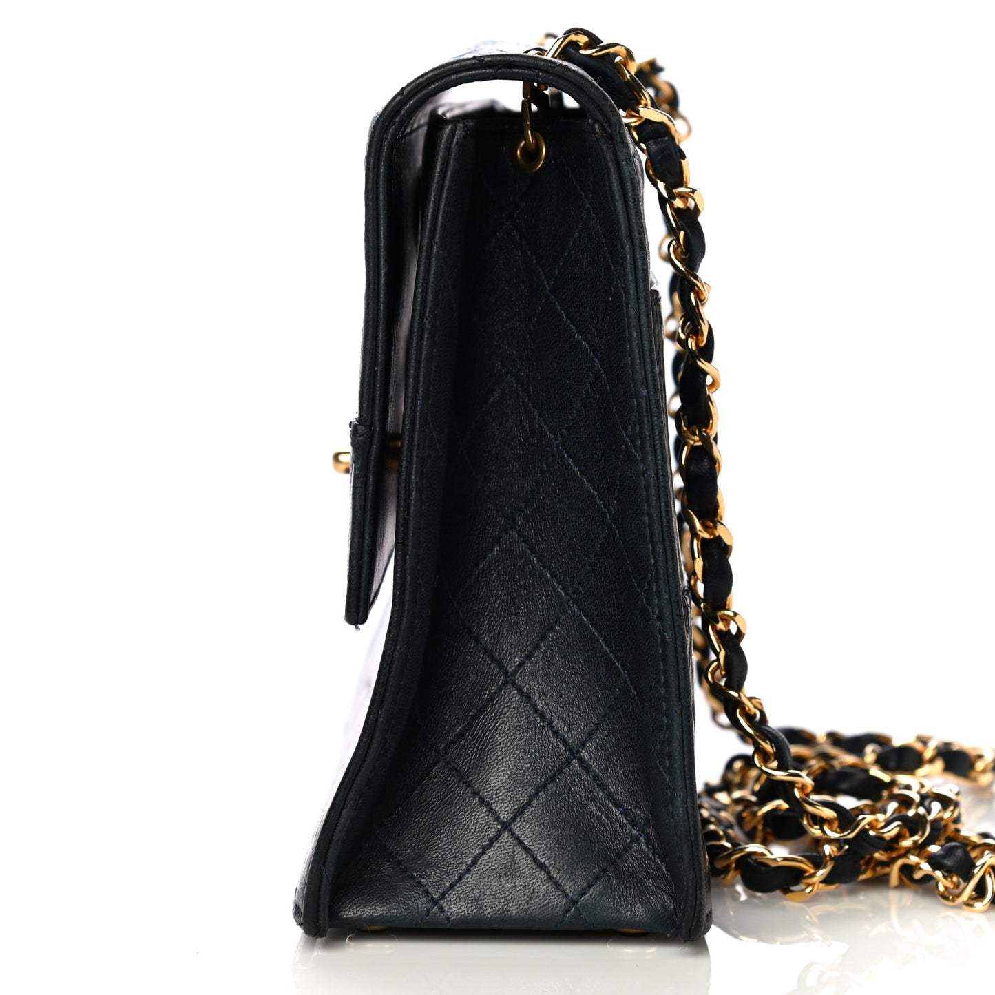 Lambskin Quilted Jumbo Single Flap Black