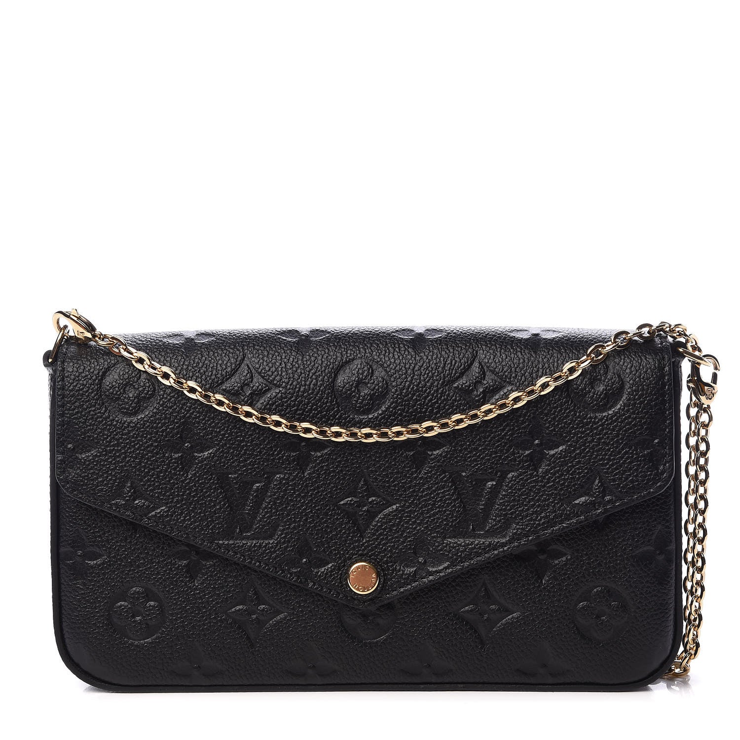 Louis Vuitton Empreinte Pochette Felicie Chain Wallet Black 1 of 13