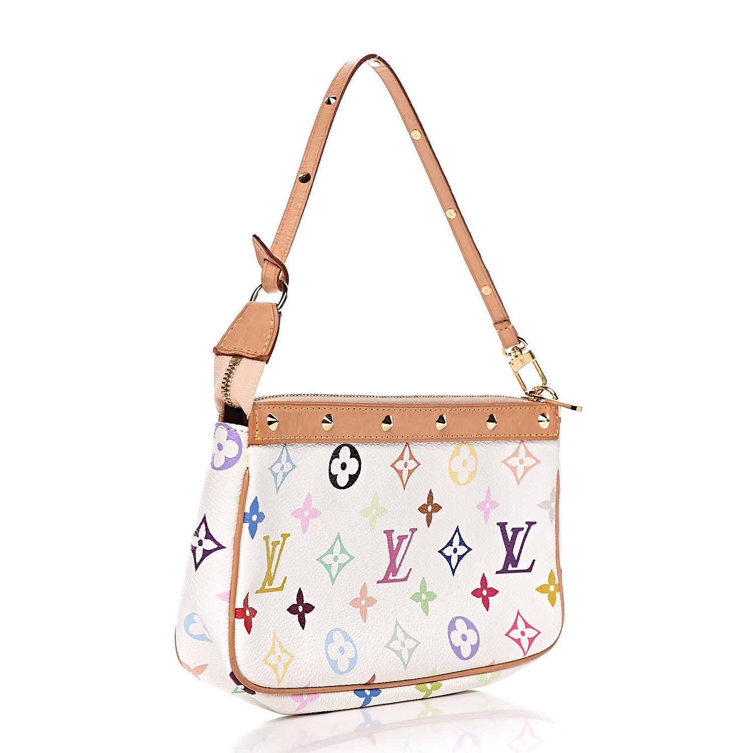 Louis Vuitton Monogram Multicolor Pochette Accessories White 3 of 10