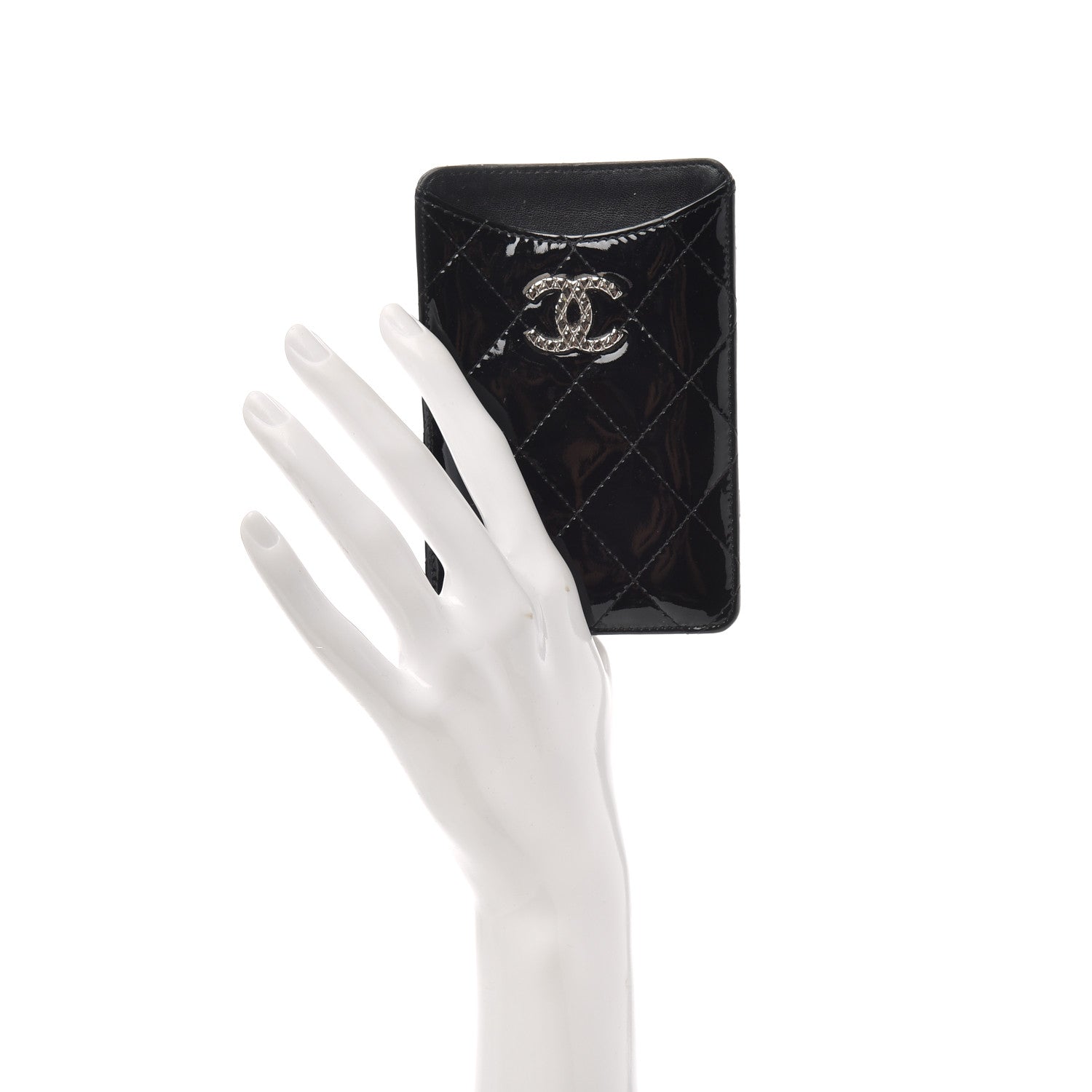 Chanel Patent Quilted Brilliant iPhone Case Black 2 of 8