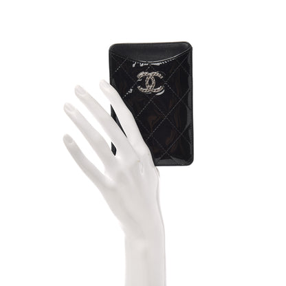 Chanel Patent Quilted Brilliant iPhone Case Black 2 of 8