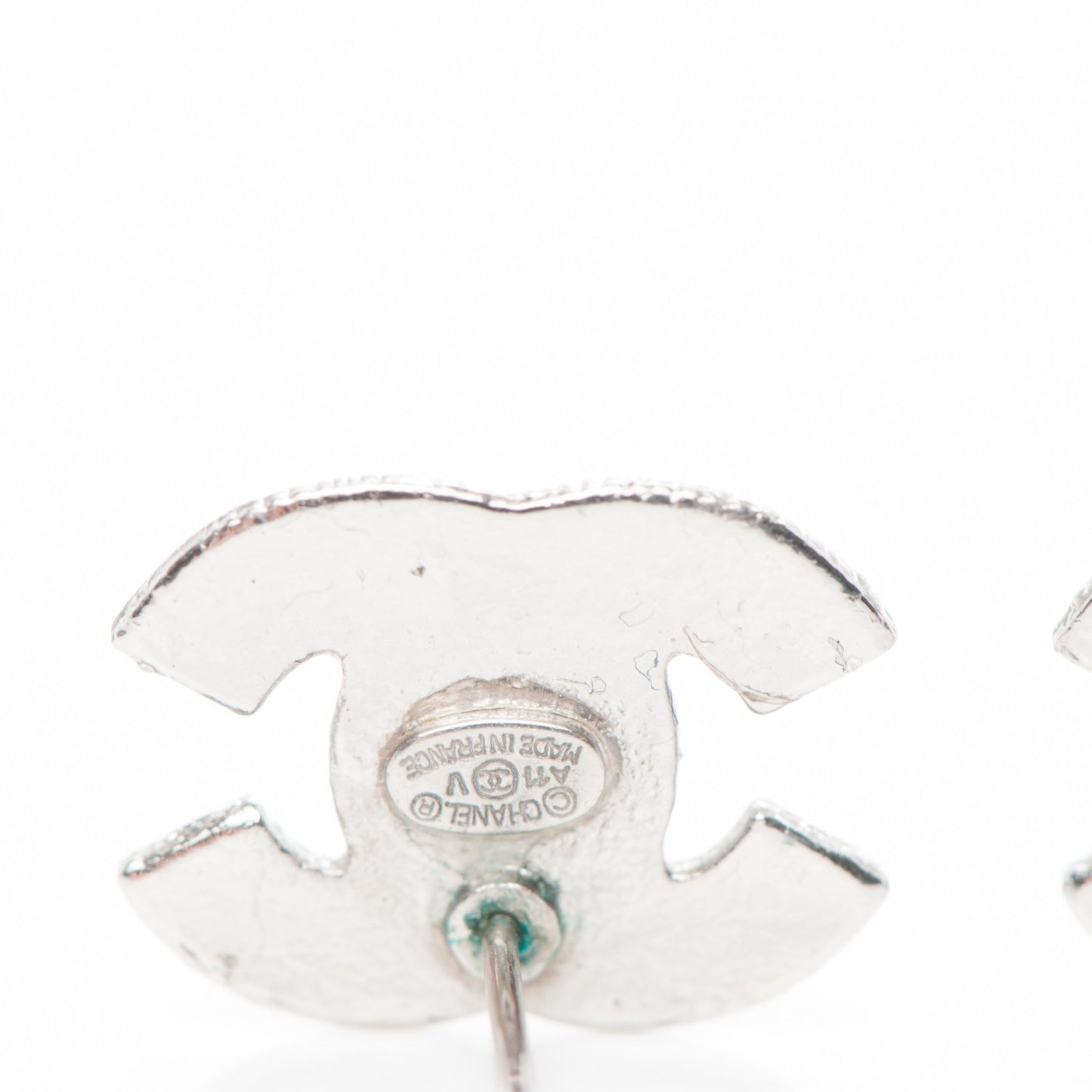 Crystal CC Earrings Silver