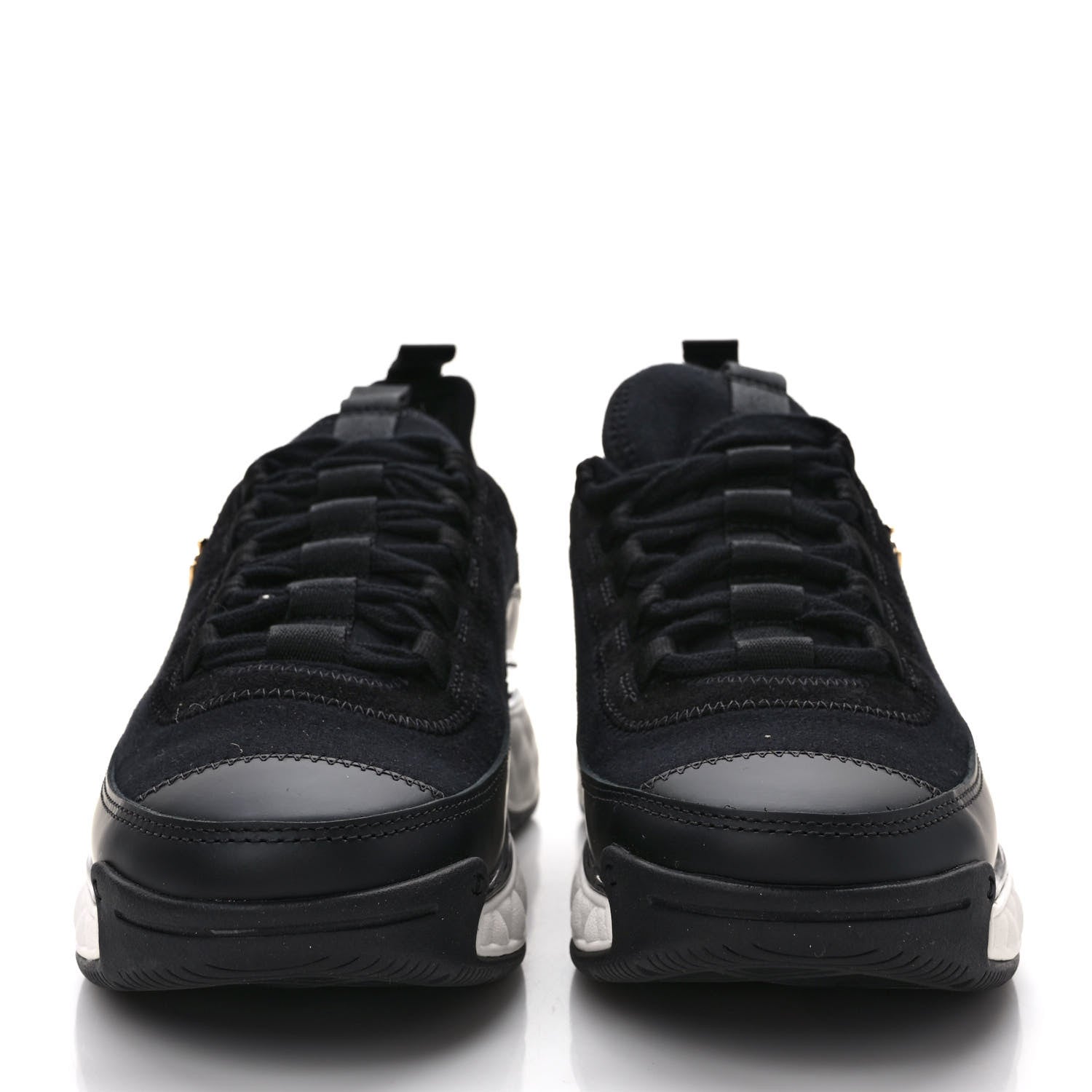 Chanel Velvet Calfskin Mixed Fibers CC Sneakers 36 Black 2 of 9
