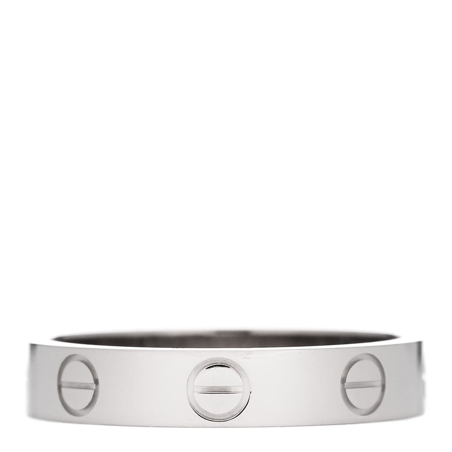 18K White Gold 3.5mm LOVE Wedding Band Ring 52 6
