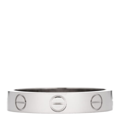 Cartier 18K White Gold 3.5mm LOVE Wedding Band Ring 52 6 3 of 4