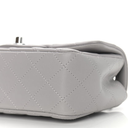 Chanel Lambskin Quilted Mini Rectangular Flap Grey 9 of 12