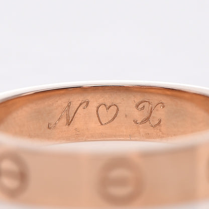 Cartier 18K Pink Gold Diamond 4mm LOVE Ring 54 6.75 3 of 5