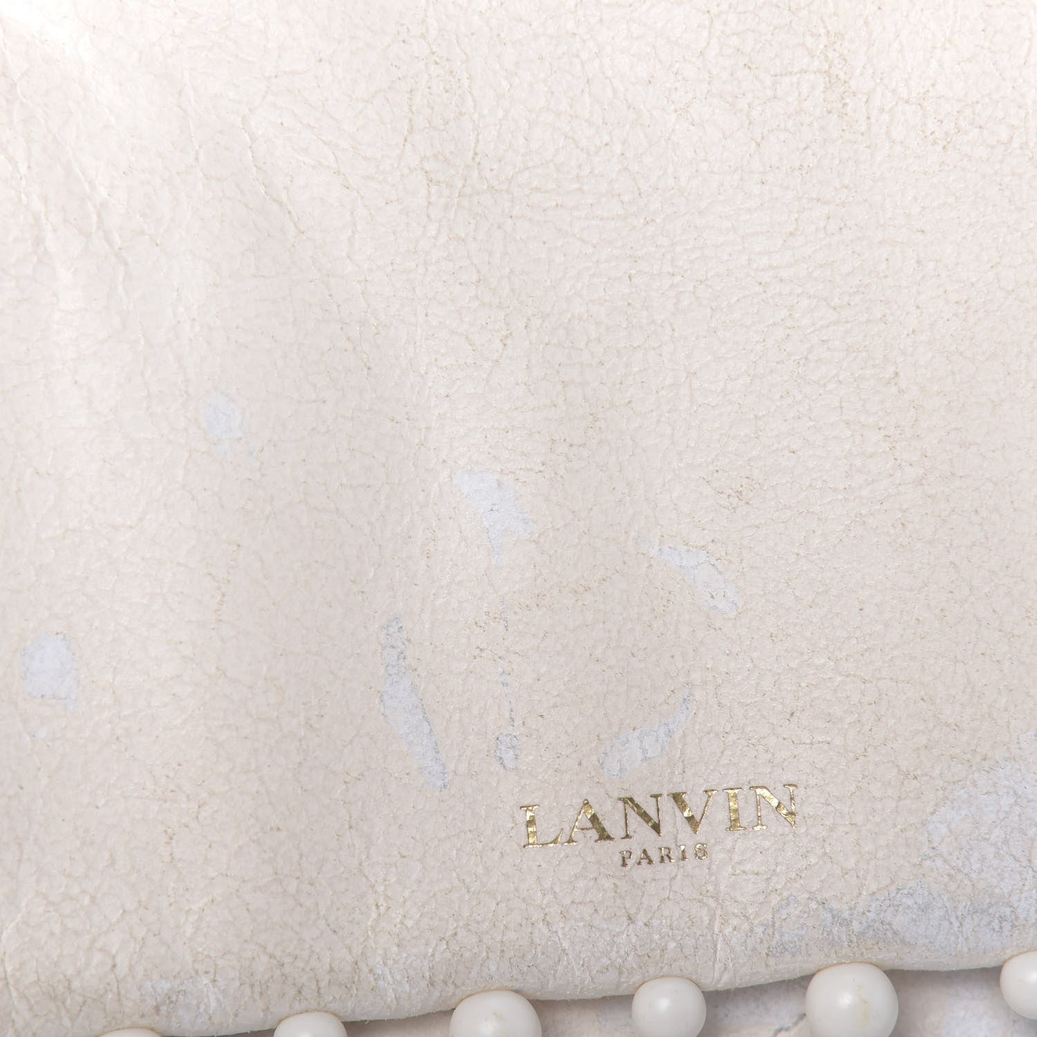 Lanvin Lambskin Quilted Pearl Medium Sugar Flap Shoulder Bag White 12 of 20