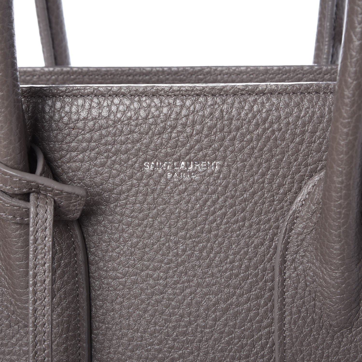 Saint Laurent Grained Calfskin Small Sac De Jour Fog 8 of 14