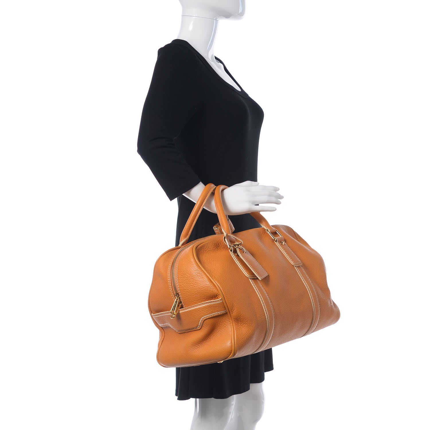Louis Vuitton Tobago Calfskin Carryall Yellow 2 of 11