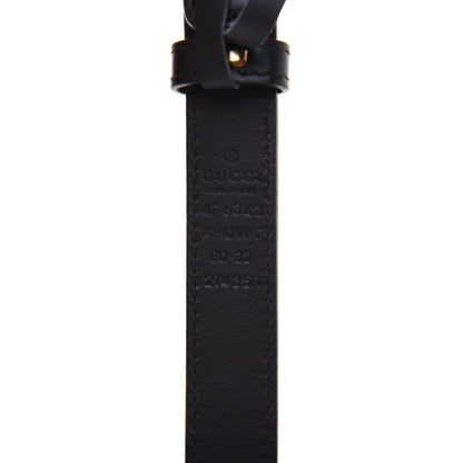 Gucci Moon Calfskin Pearl Double G 20mm Belt 80 32 Black Cream 3 of 9
