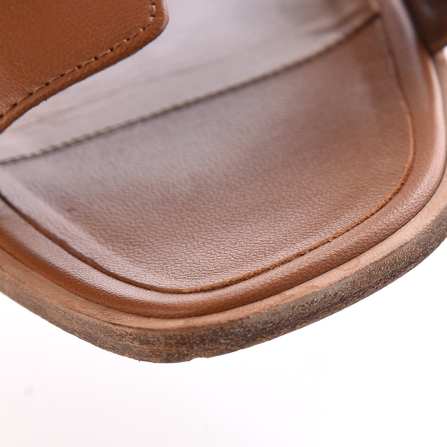 Laminated Nappa Calfskin Oran Sandals 39 Gold