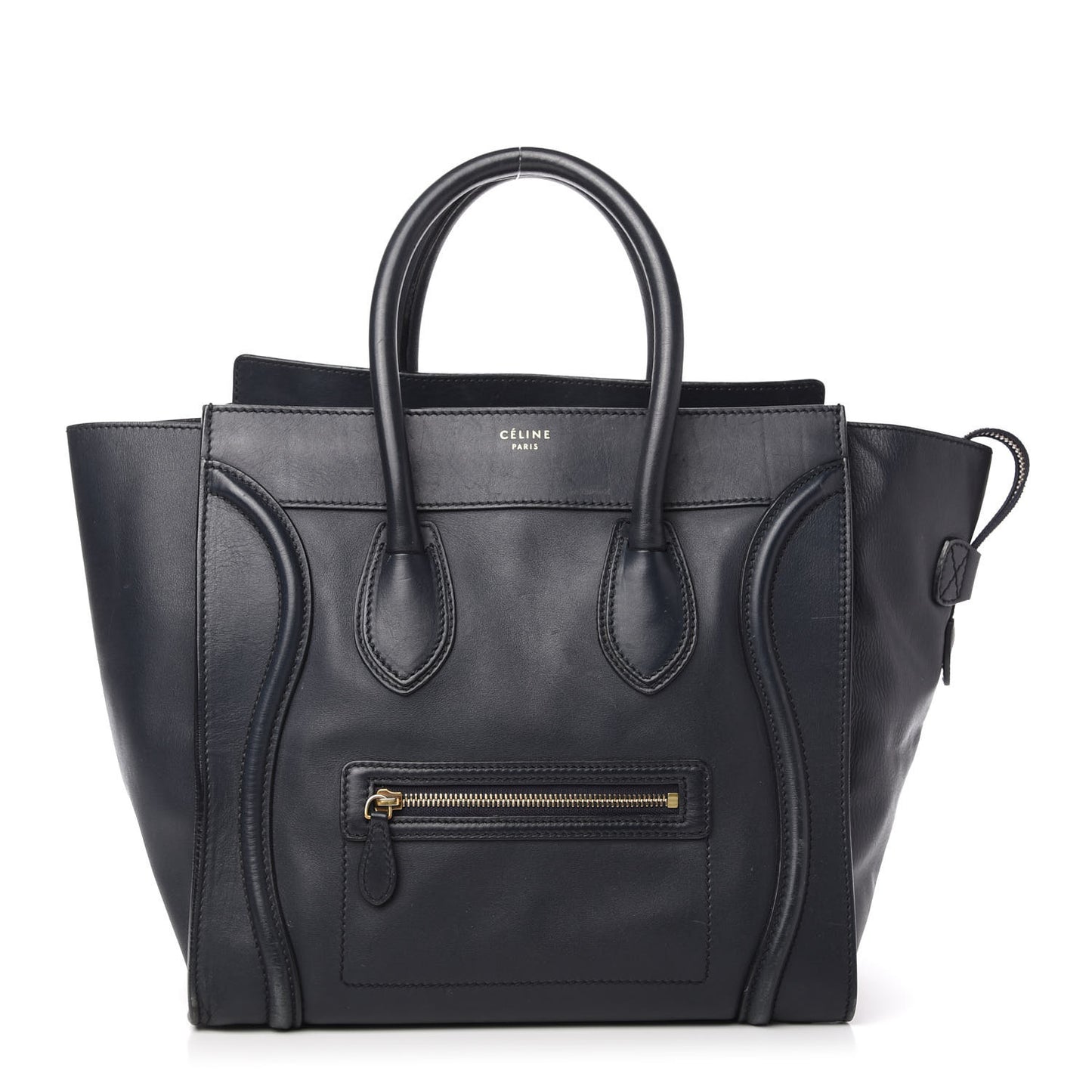 Smooth Calfskin Mini Luggage Navy Blue