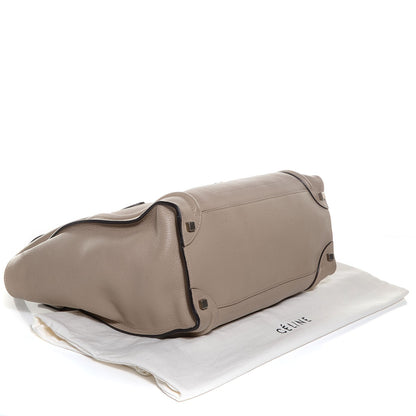 Celine Drummed Calfskin Shoulder Luggage Dune 4 of 8