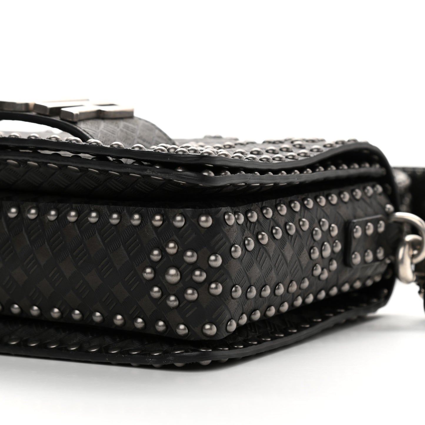 Calfskin Studded Dio(r)evolution Flap Bag Black