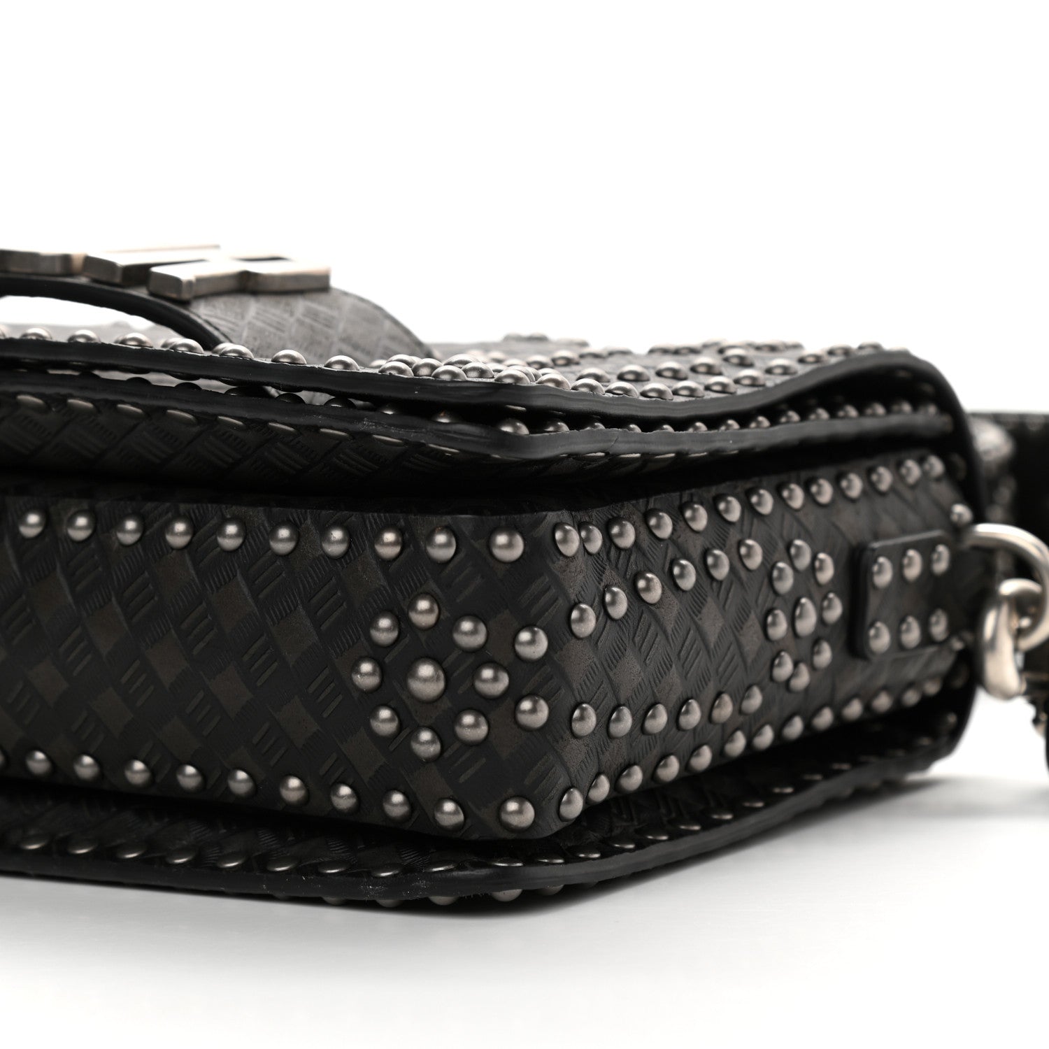 Christian Dior Calfskin Studded Dio(r)evolution Flap Bag Black 10 of 10