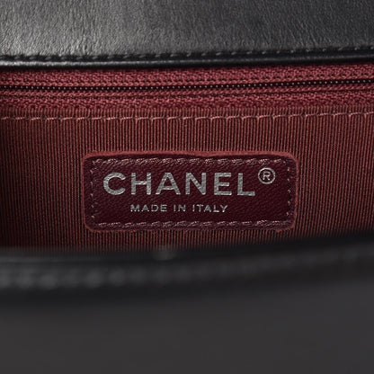 Chanel Calfskin Chevron Quilted New Medium Boy Flap Black 6 of 8