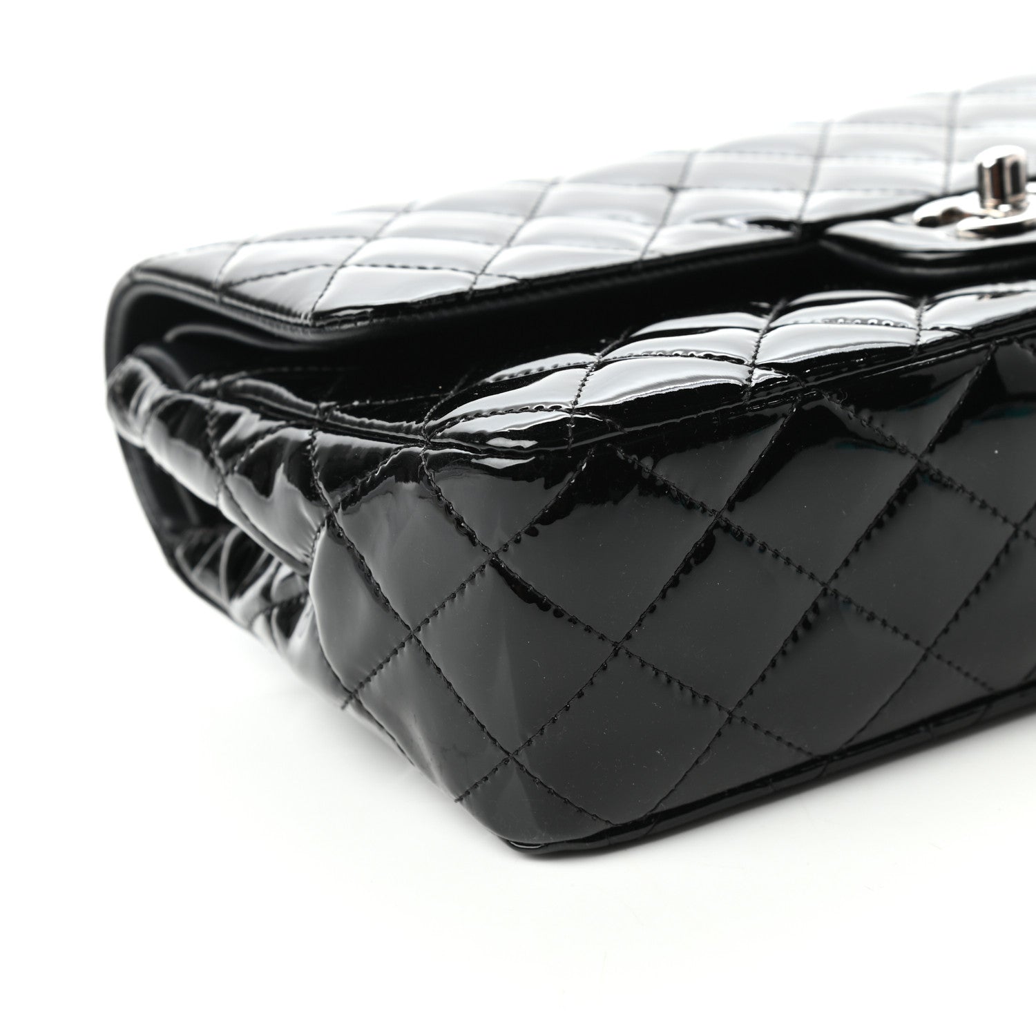 Chanel Patent Quilted Medium Double Flap Black 8 of 10