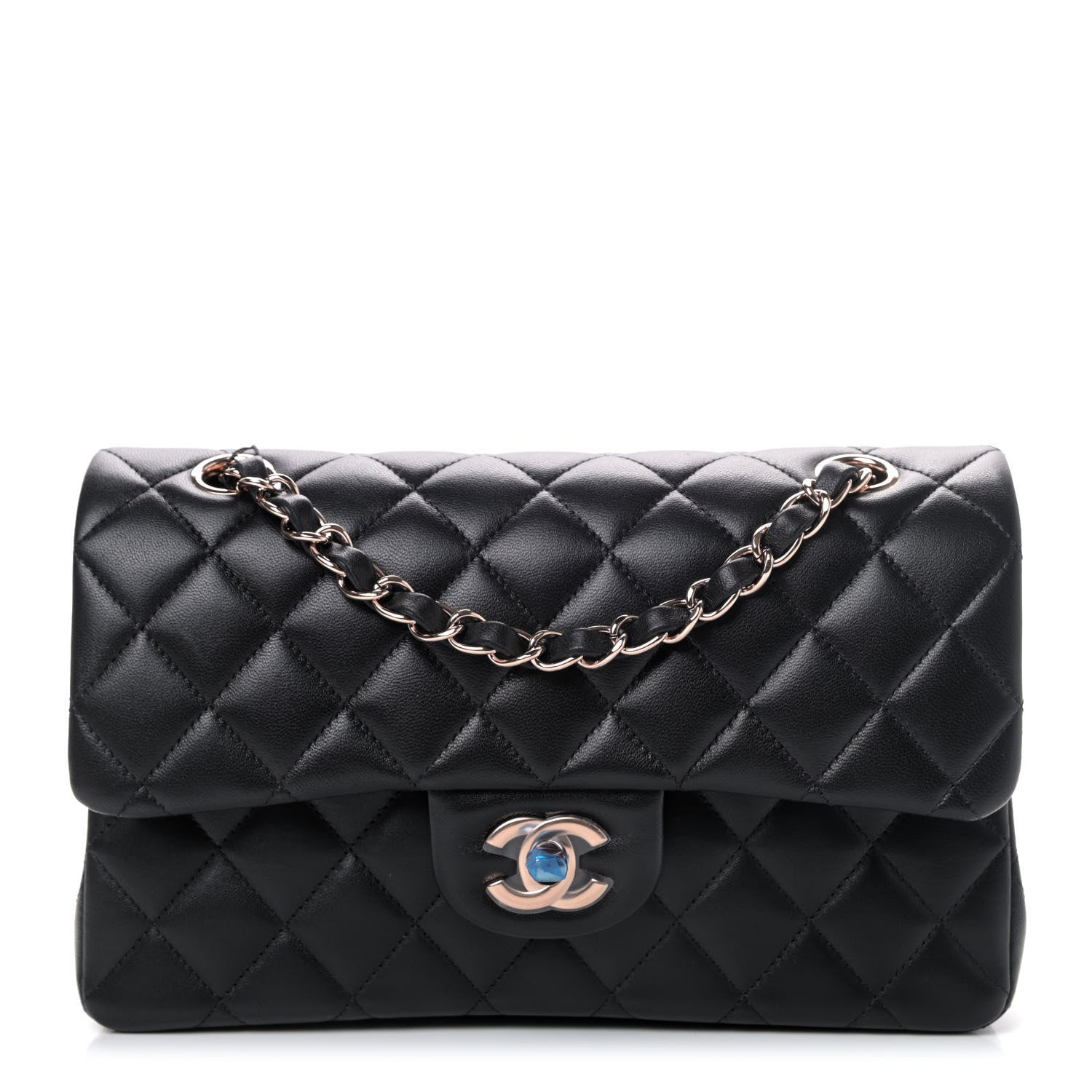 Chanel Lambskin Quilted Small Double Flap Black 1 of 4