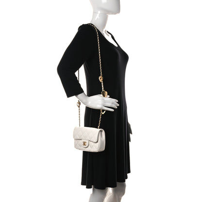 Chanel Lambskin Quilted Mini Heart Charms Flap White 2 of 9