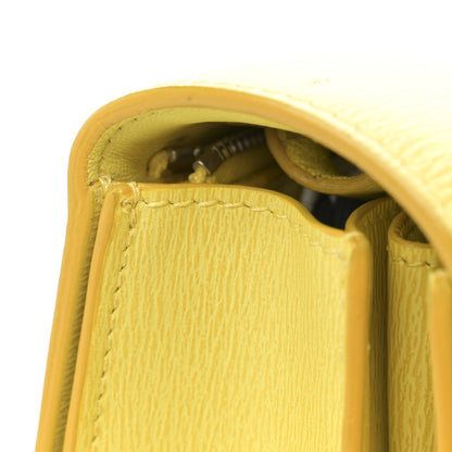 Celine Liege Calfskin Medium Classic Box Flap Bag Fluo Yellow 12 of 12