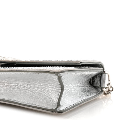 Givenchy Metallic Studded Calfskin 4G Small 4G Crossbody Silver 9 of 10