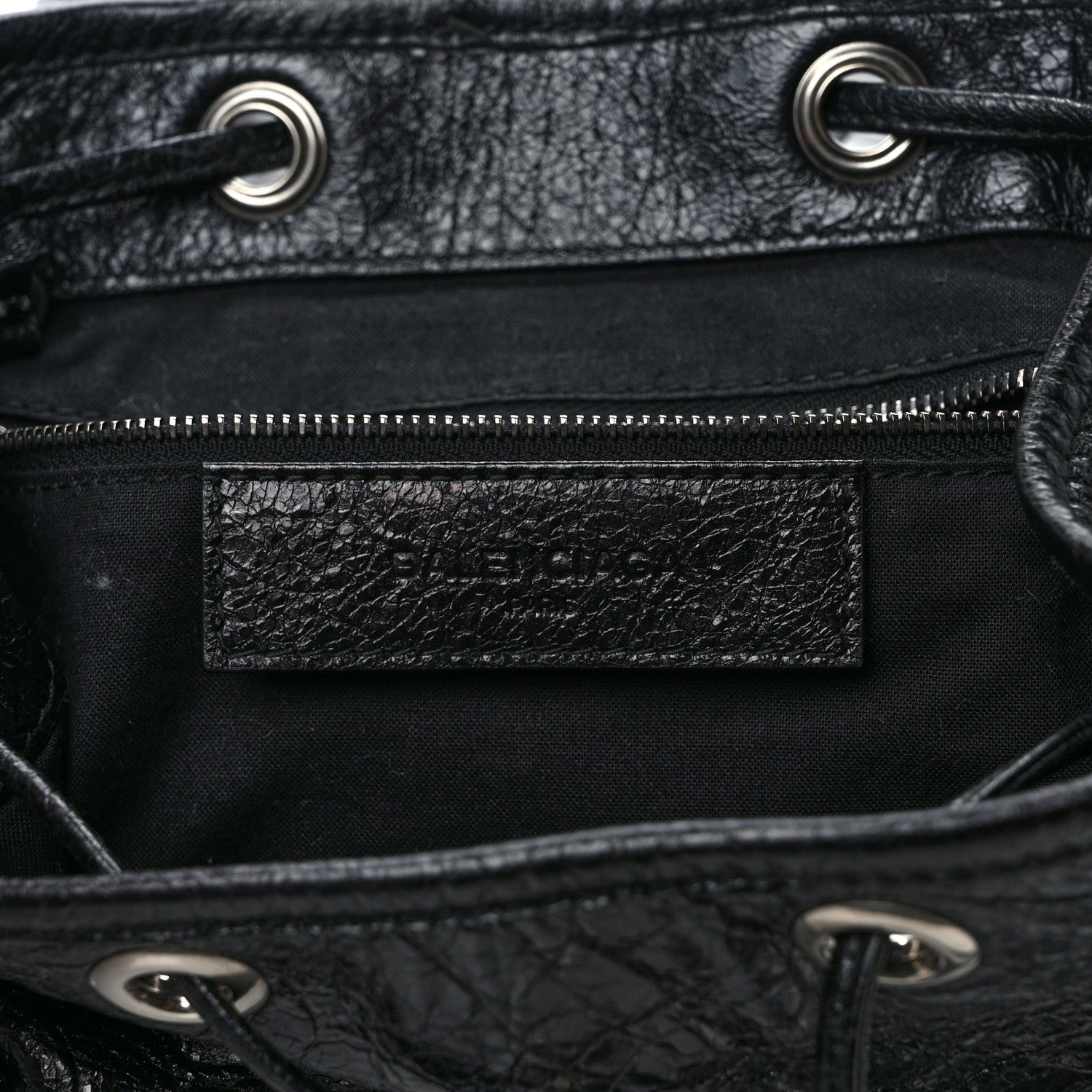 Balenciaga Agneau Silver Metallic Edge Hardware Backpack Black 5 of 10