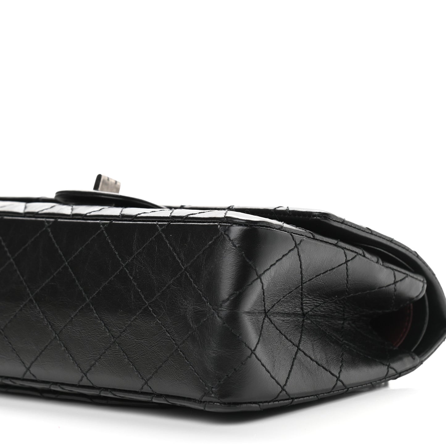 Aged Calfskin Quilted 2.55 Reissue 225 Flap Black