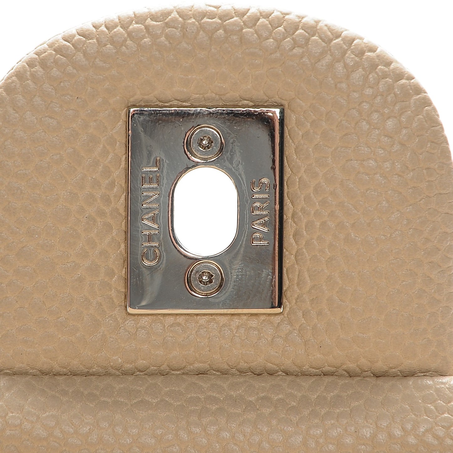 Caviar Quilted Jumbo Easy Flap Beige