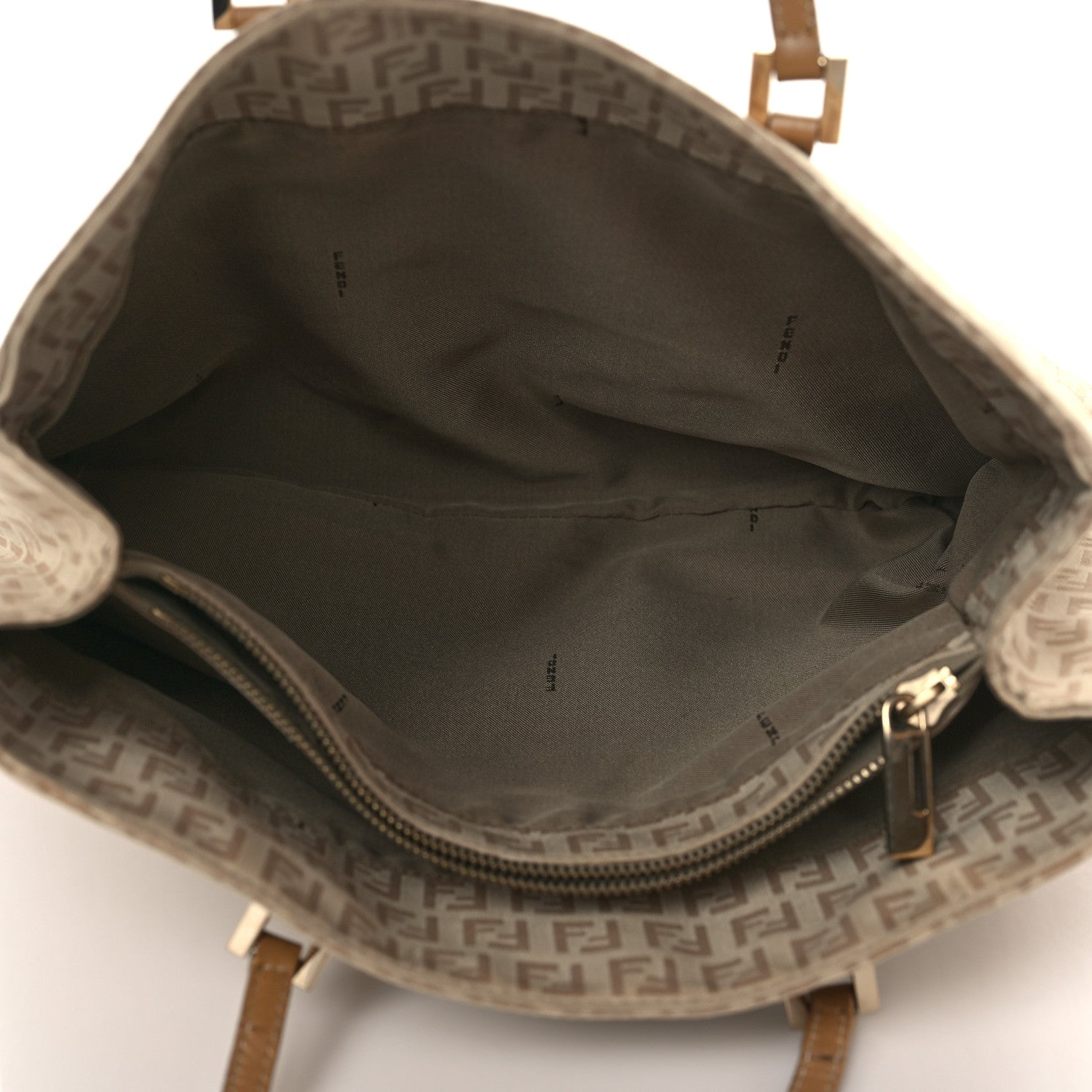 Fendi Zucchino Vitello Tote Beige Tortora 4 of 8