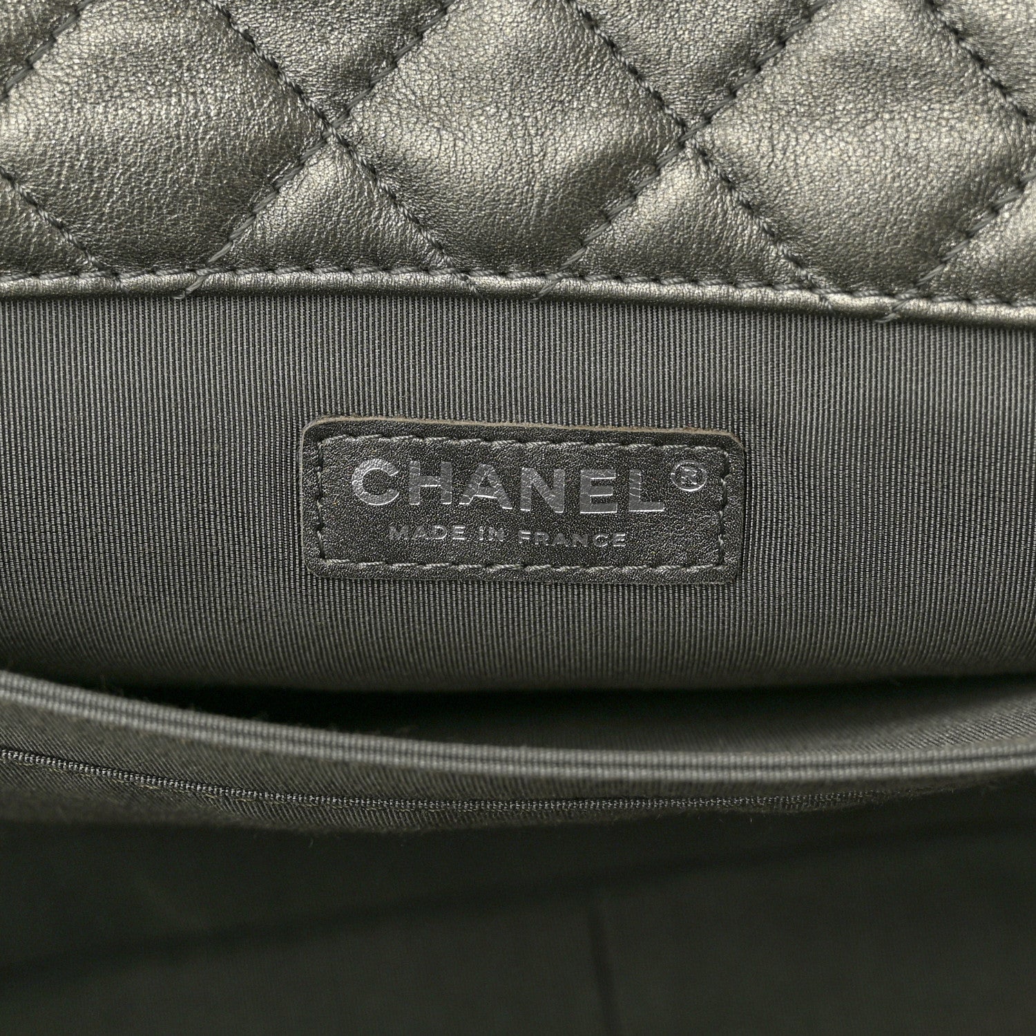 Chanel Metallic Calfskin Quilted XXL Travel Flap Bag Dark Silver 6 of 10