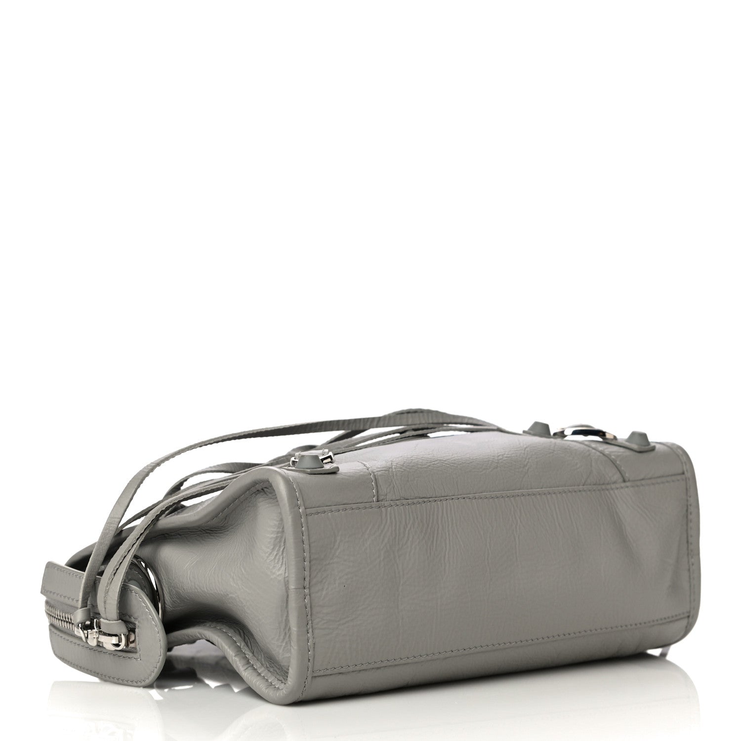 Balenciaga Matte Goatskin Rubber Covered Classic Hardware Mini City Gris Glace 4 of 12