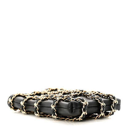 Chanel Lambskin Tech Me Out Clutch With Chain Black 4 of 10