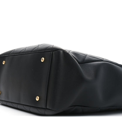 Chanel Lambskin Quilted Shopping Tote  Black 10 of 10