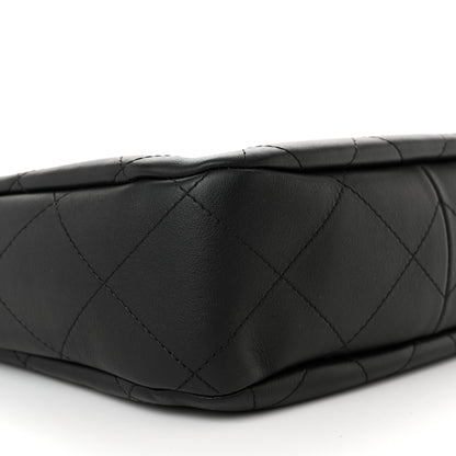 Chanel Calfskin Quilted Framing Chain Hobo Black 9 of 11