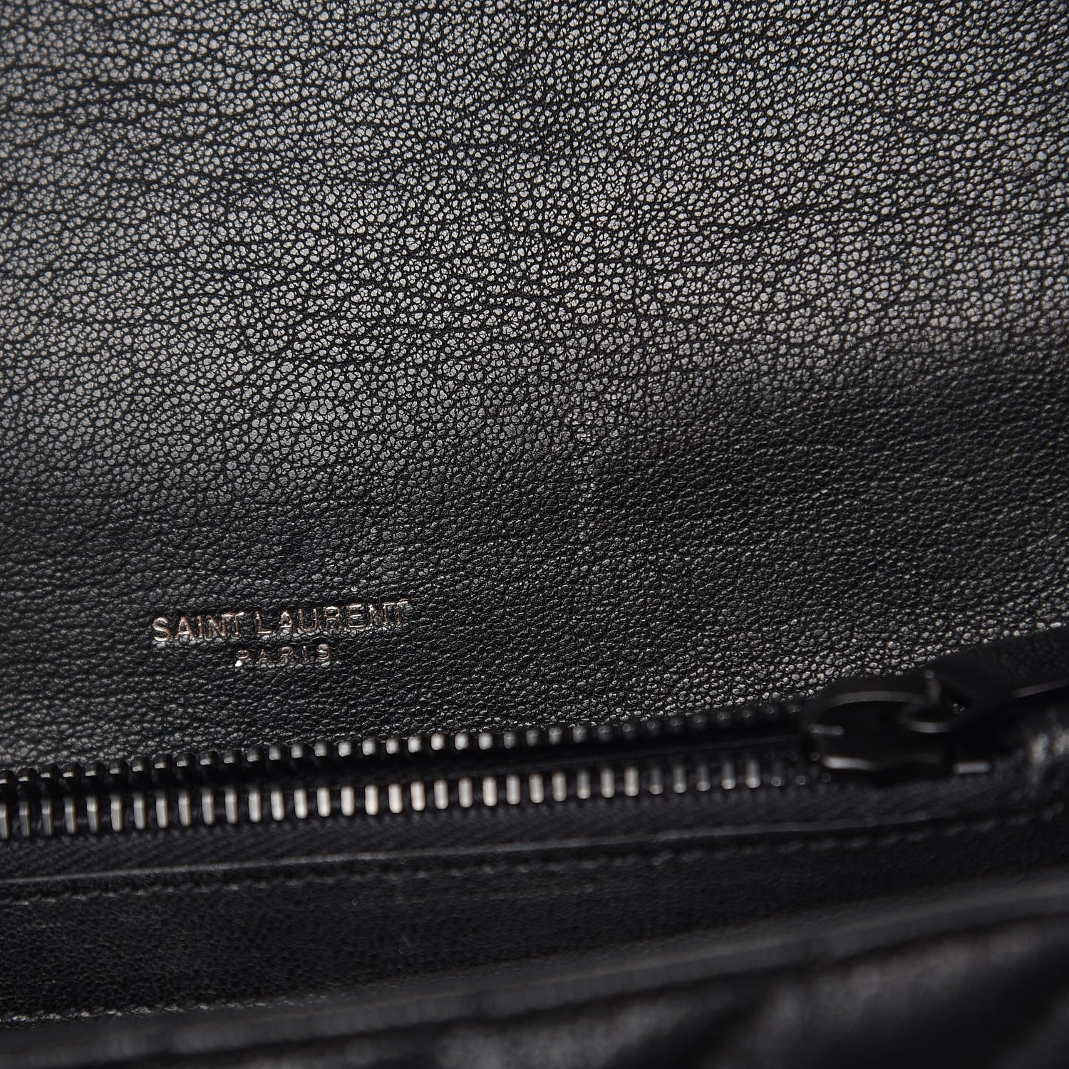Saint Laurent Sheepskin Matelasse Chevron Monogram Monochrome Medium College Bag Black 12 of 14