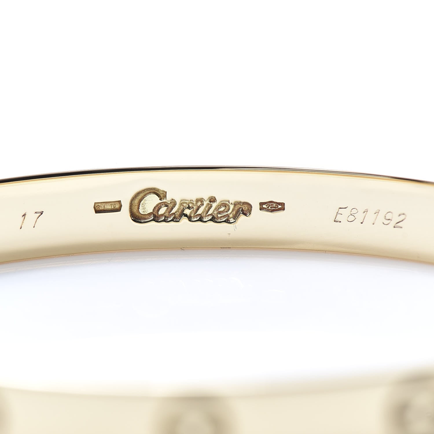 Cartier 18K Yellow Gold LOVE Bracelet 17 4 of 5