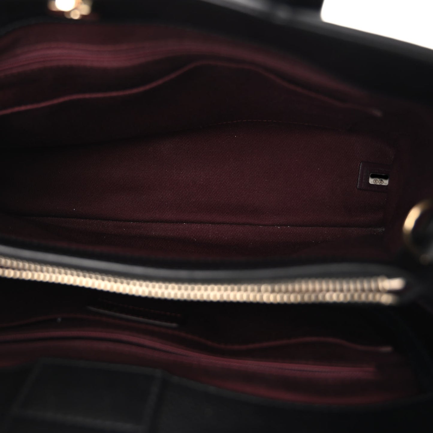 Grained Calfskin Small Neo Executive Shopper Tote Black