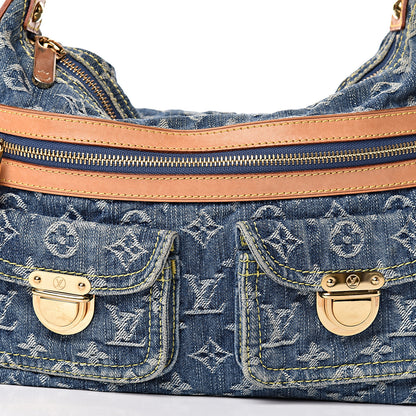 Louis Vuitton Monogram Denim Baggy PM Blue 7 of 10