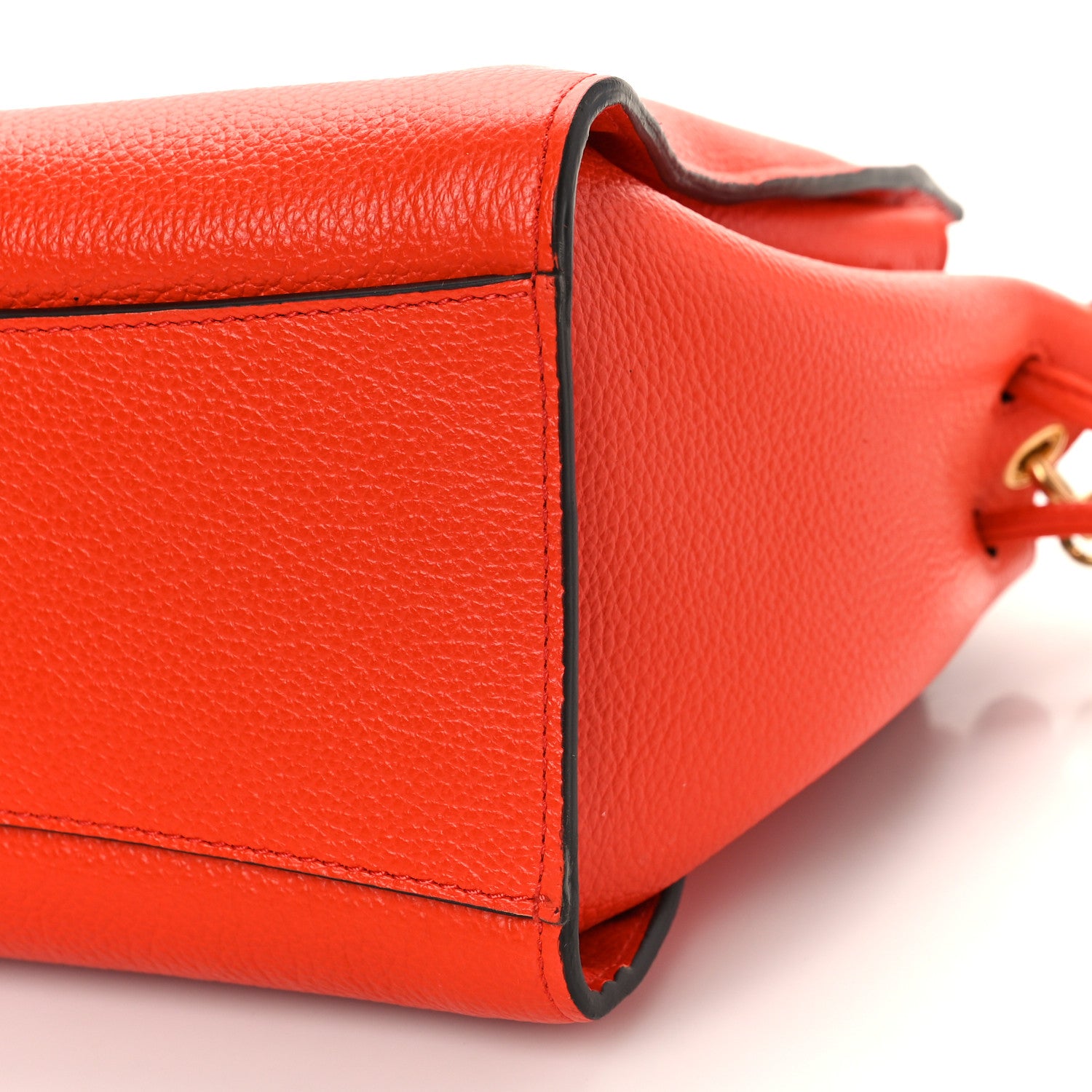 Mulberry Heavy Grain Small Iris Tote Coral Orange 8 of 8