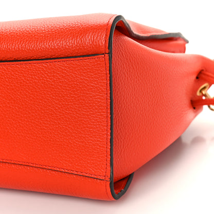Mulberry Heavy Grain Small Iris Tote Coral Orange 8 of 8