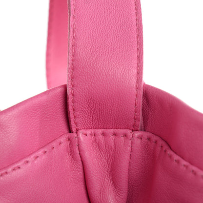 Hermes Milo Lambskin Clou De Selle Pouch Rose Tyrien 9 of 14